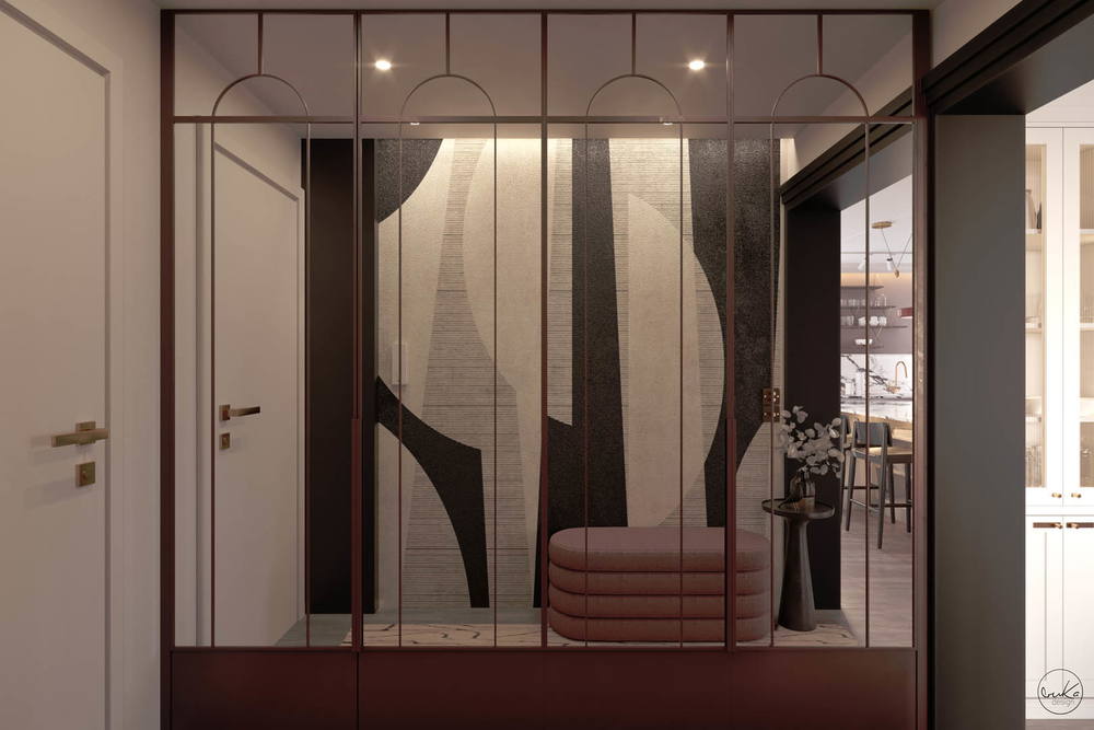 Modern burgundy, ujęcie 13 — projekt apartamentu, Kraków, projekt buKadesign