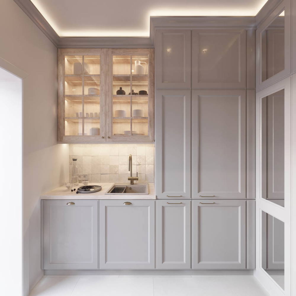 Kuchnia modern charm, ujęcie 1 — projekt domu jednorodzinnego, Kraków, projekt buKadesign