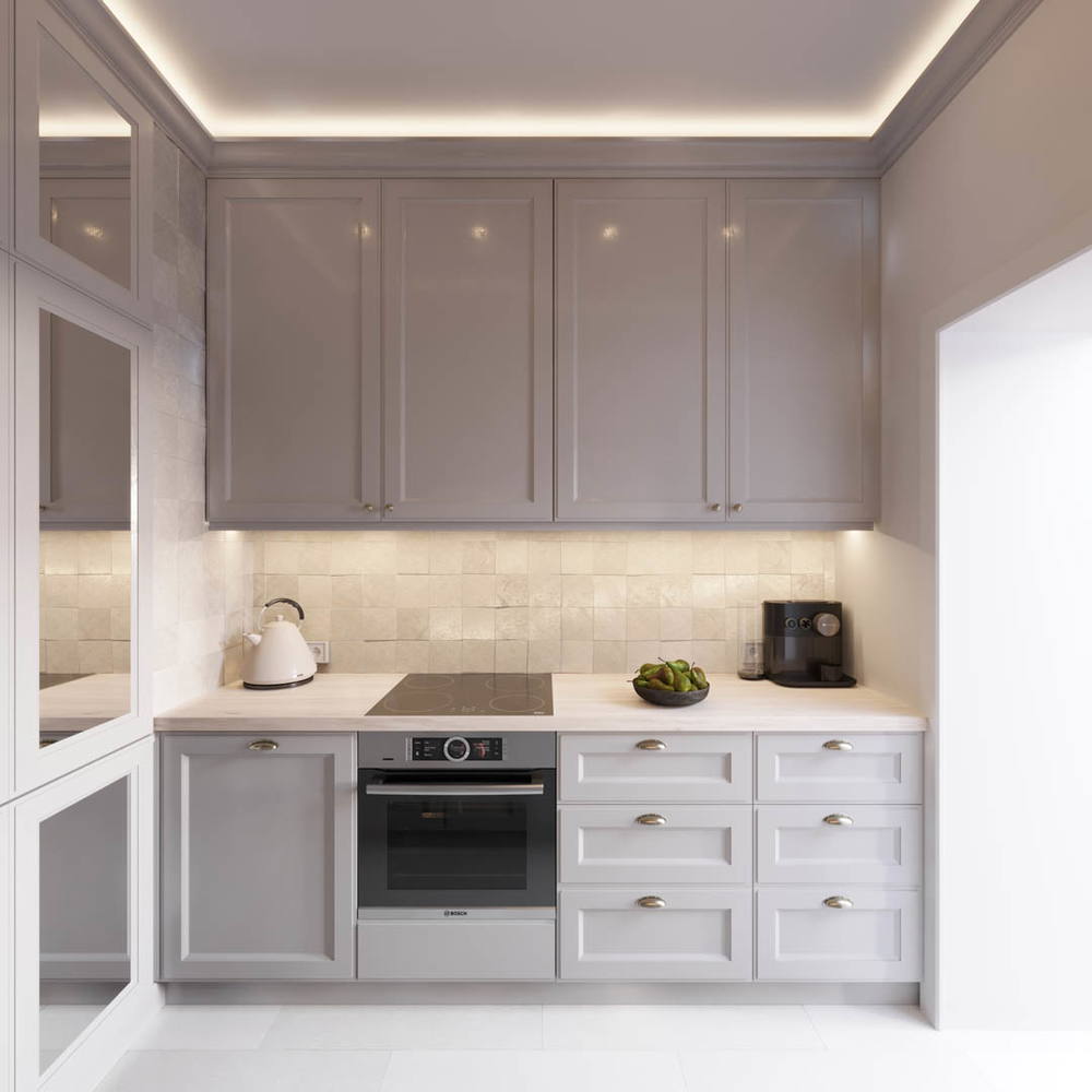 Kuchnia modern charm, ujęcie 4 — projekt domu jednorodzinnego, Kraków, projekt buKadesign