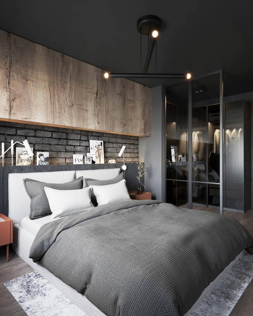 Modern industrial, ujęcie 7 — projekt apartamentu, Kraków, projekt buKadesign