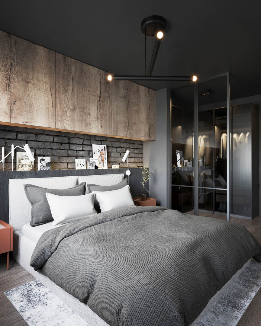 Modern industrial, ujęcie 7 — projekt apartamentu, Kraków, projekt buKadesign