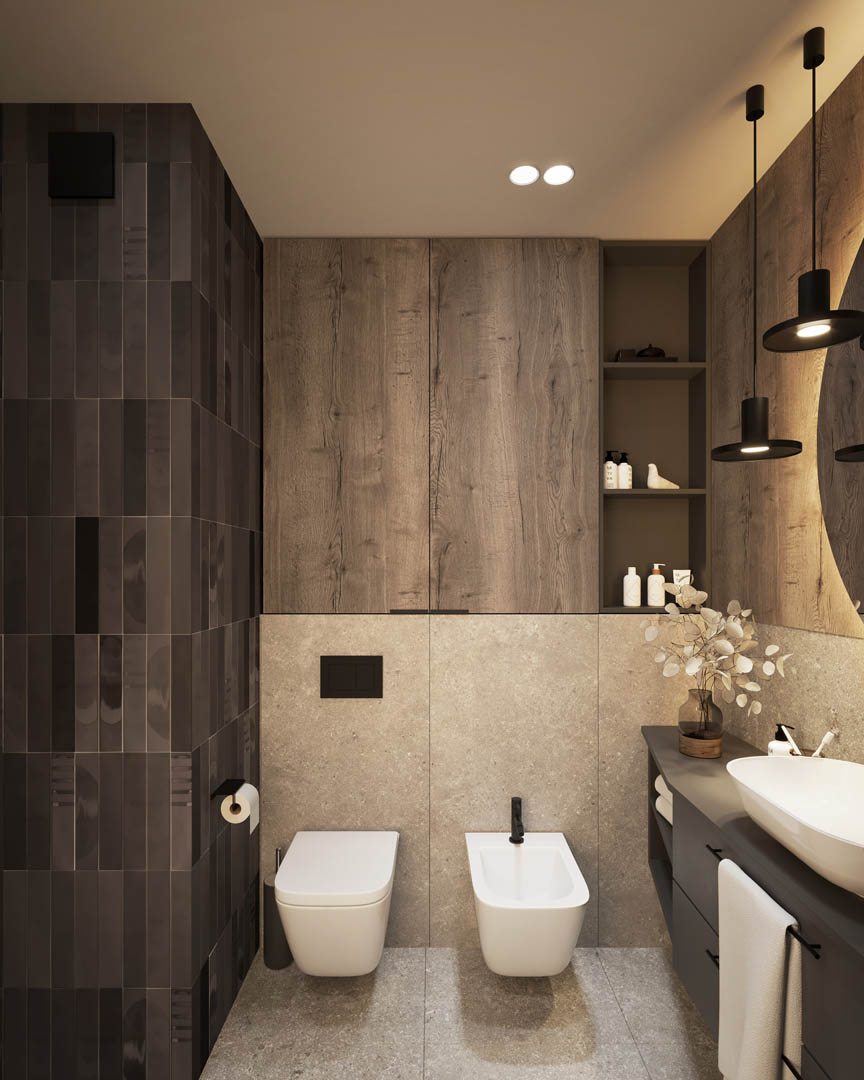 Modern industrial, ujęcie 12 — projekt apartamentu, Kraków, projekt buKadesign