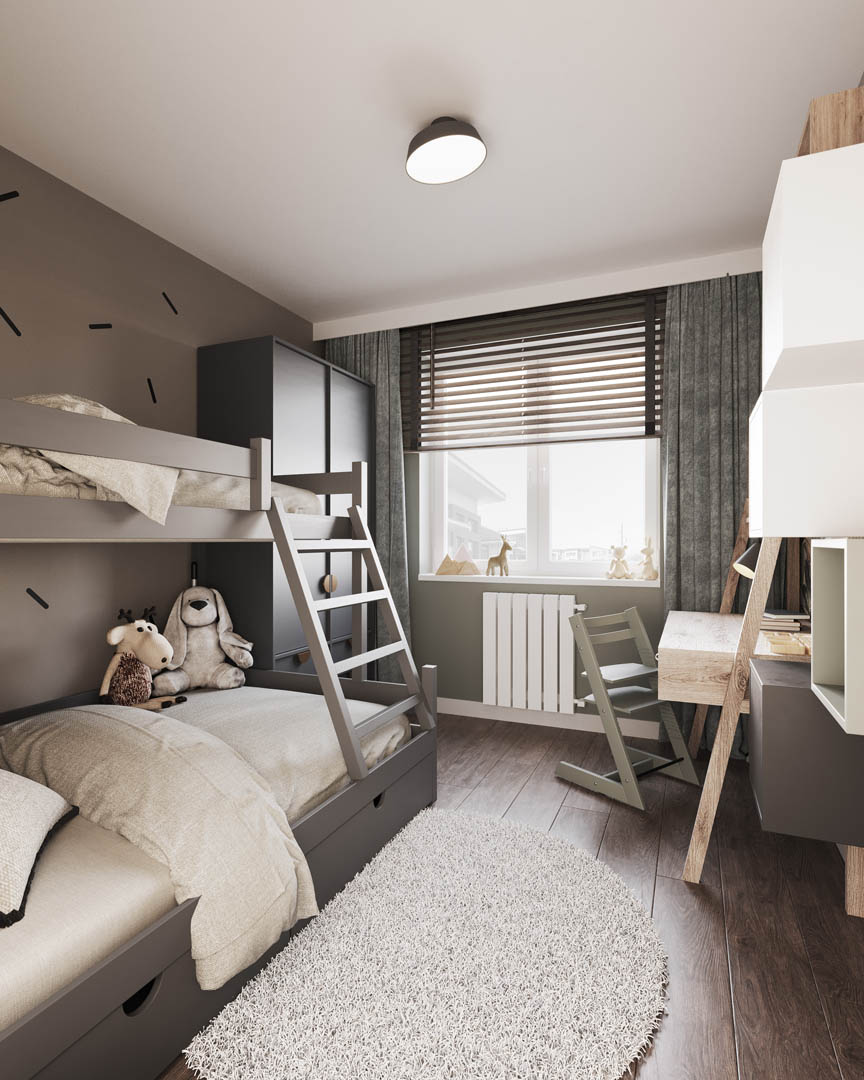Modern industrial, ujęcie 14 — projekt apartamentu, Kraków, projekt buKadesign