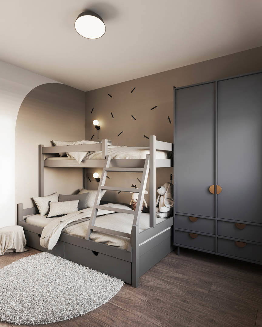 Modern industrial, ujęcie 15 — projekt apartamentu, Kraków, projekt buKadesign
