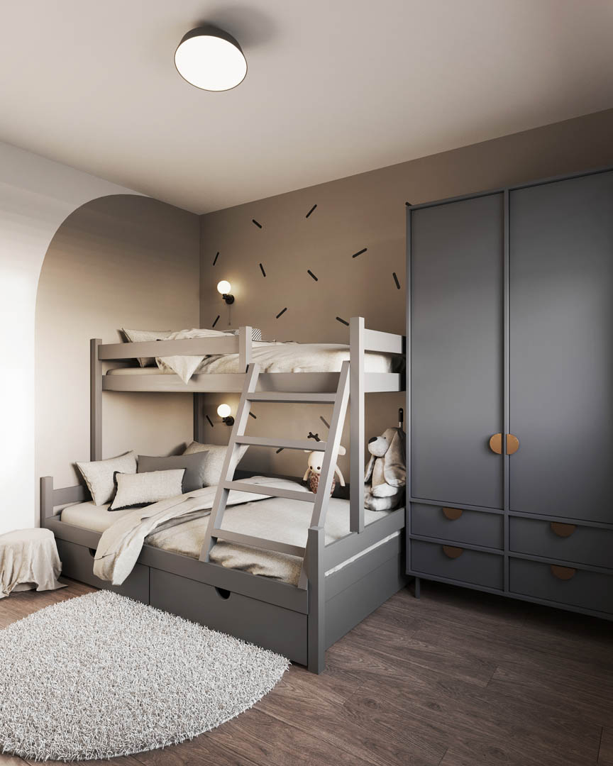 Modern industrial, ujęcie 15 — projekt apartamentu, Kraków, projekt buKadesign