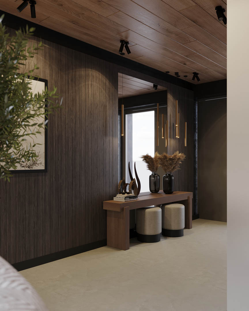Modern tranquility oasis, ujęcie 1 — projekt domu jednorodzinnego, Kraków, projekt buKadesign
