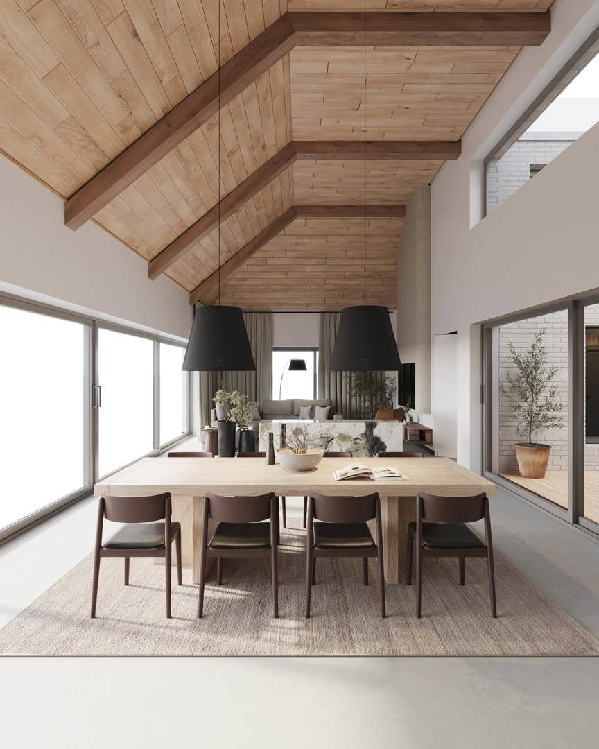 Modern tranquility oasis, ujęcie 4 — projekt domu jednorodzinnego, Kraków, projekt buKadesign