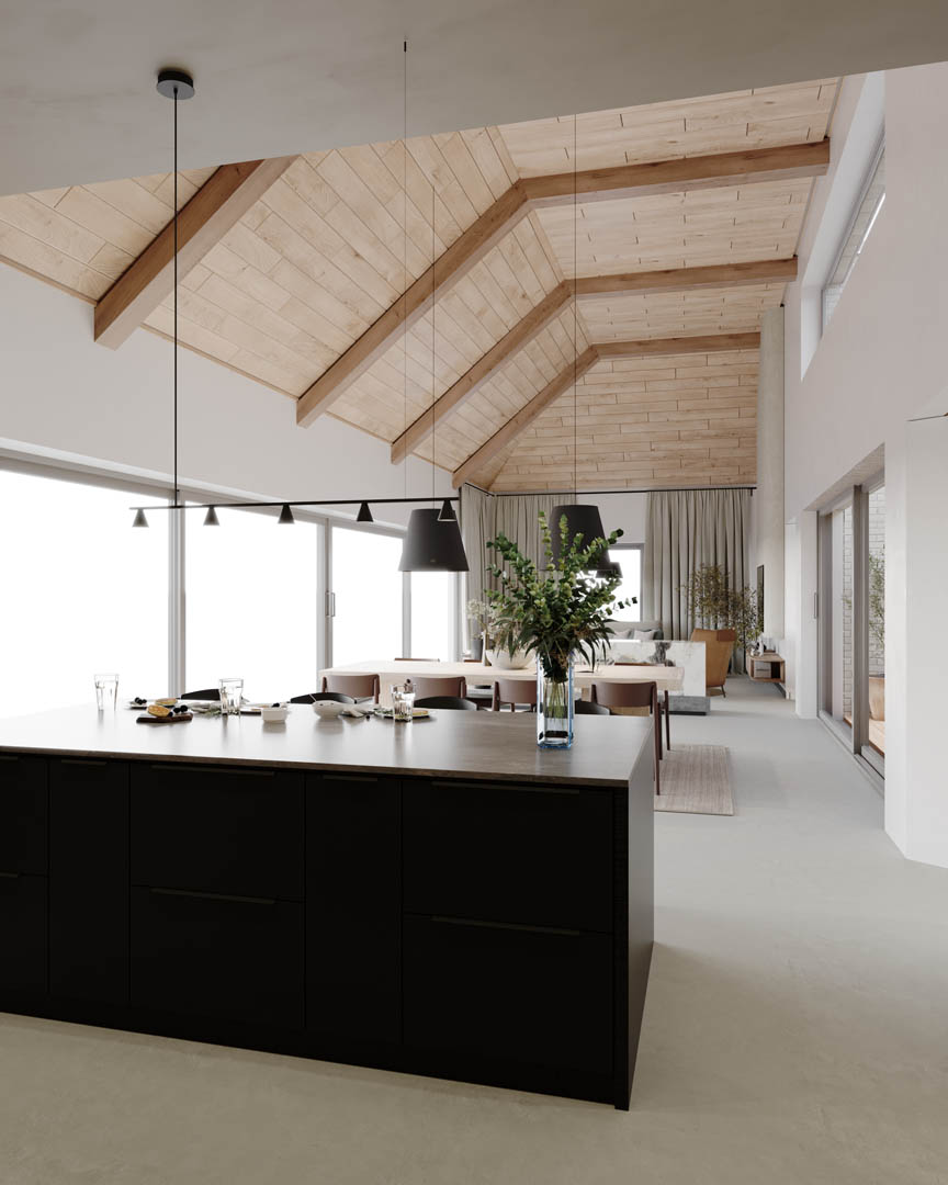 Modern tranquility oasis, ujęcie 6 — projekt domu jednorodzinnego, Kraków, projekt buKadesign