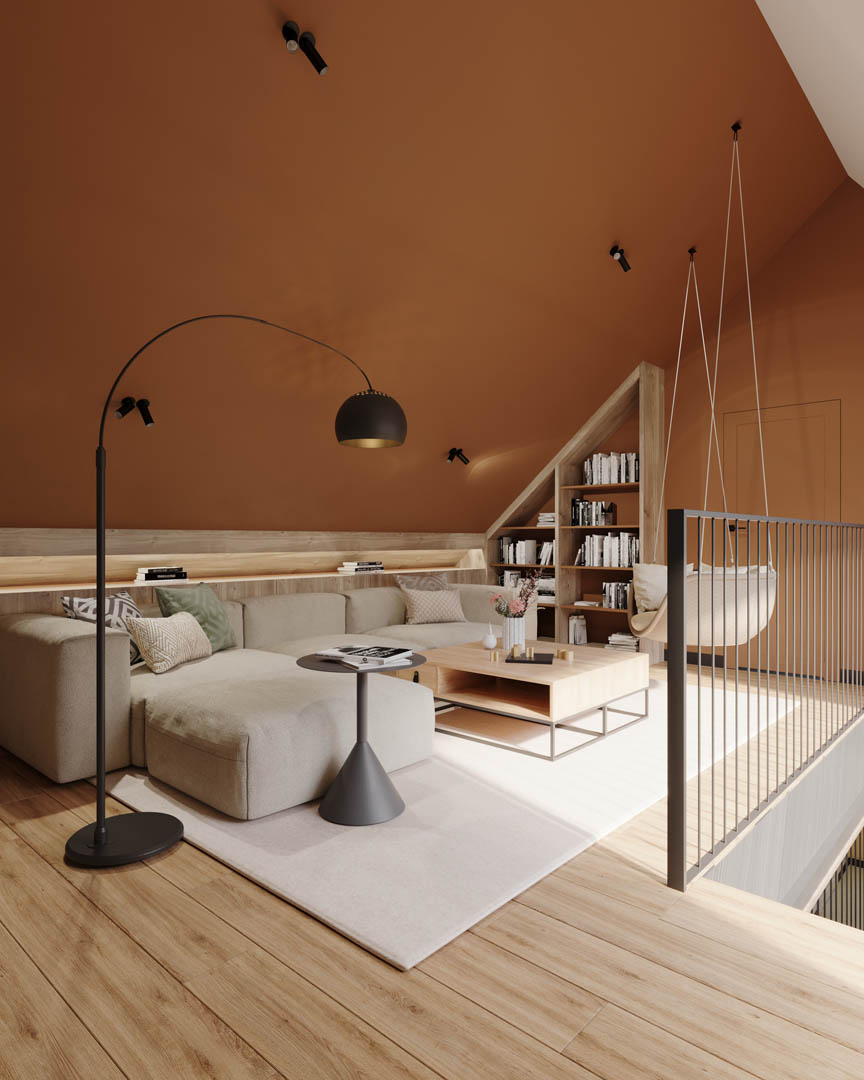 Modern tranquility oasis, ujęcie 15 — projekt domu jednorodzinnego, Kraków, projekt buKadesign