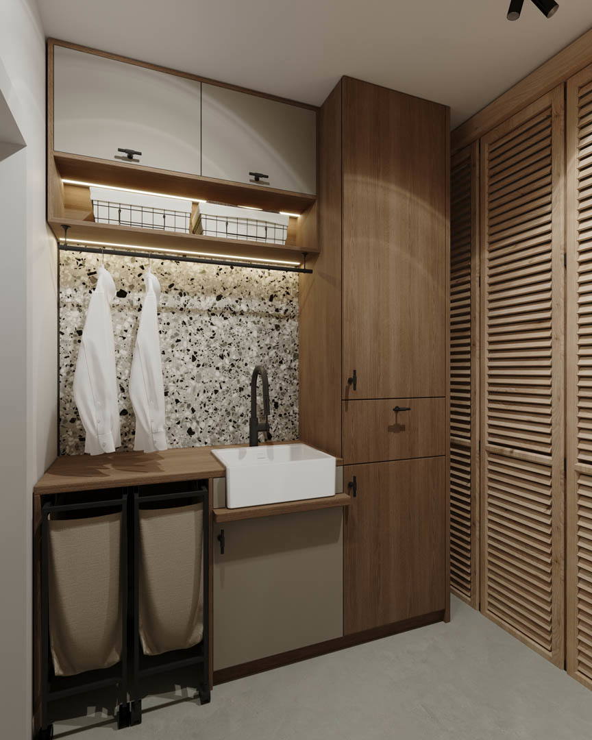 Modern tranquility oasis, ujęcie 16 — projekt domu jednorodzinnego, Kraków, projekt buKadesign