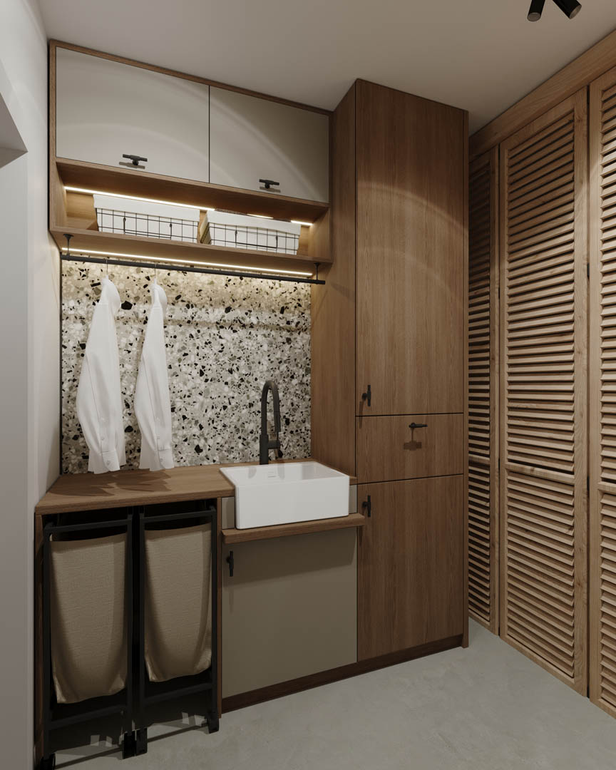 Modern tranquility oasis, ujęcie 16 — projekt domu jednorodzinnego, Kraków, projekt buKadesign