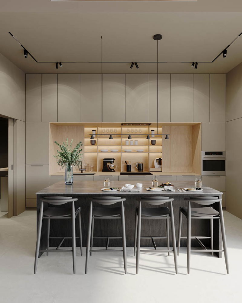 Modern tranquility oasis — projekt domu jednorodzinnego, Kraków — projekt wnętrza buKadesign