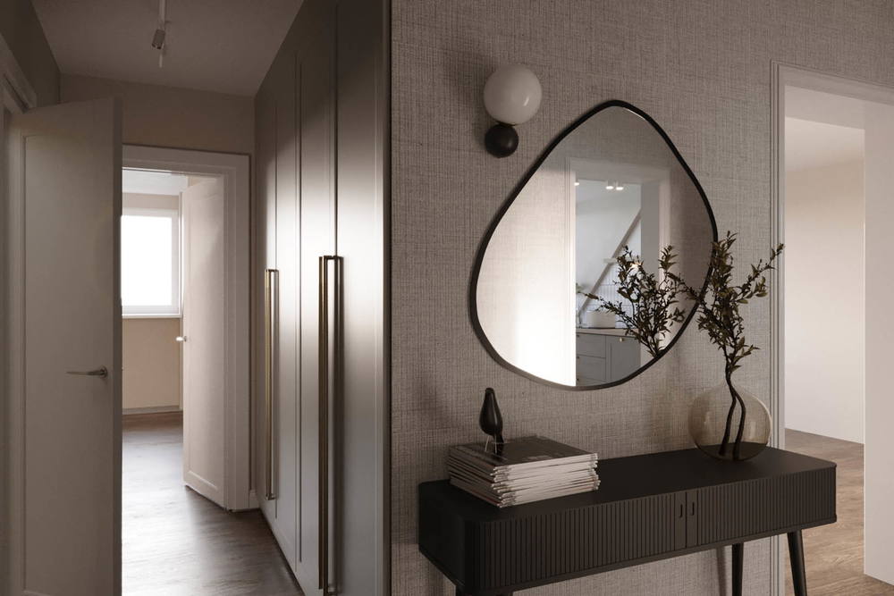 Mysterious classic, ujęcie 1 — projekt apartamentu, Kraków, projekt buKadesign
