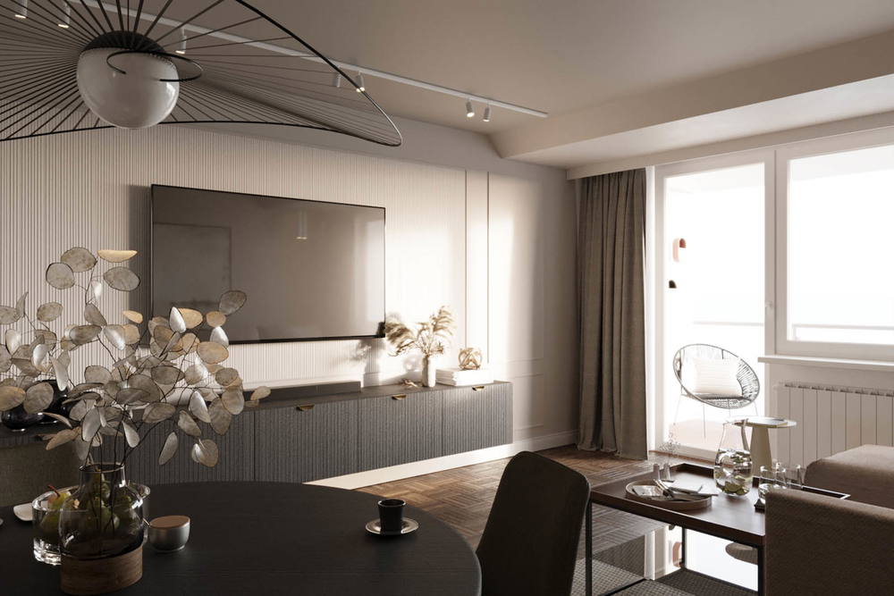 Mysterious classic, ujęcie 2 — projekt apartamentu, Kraków, projekt buKadesign