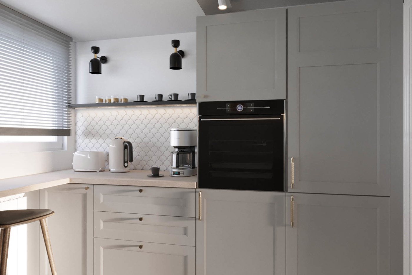 Mysterious classic, ujęcie 8 — projekt apartamentu, Kraków, projekt buKadesign