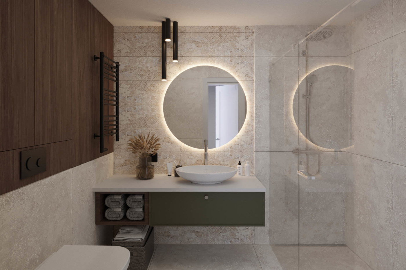 Mysterious classic, ujęcie 9 — projekt apartamentu, Kraków, projekt buKadesign