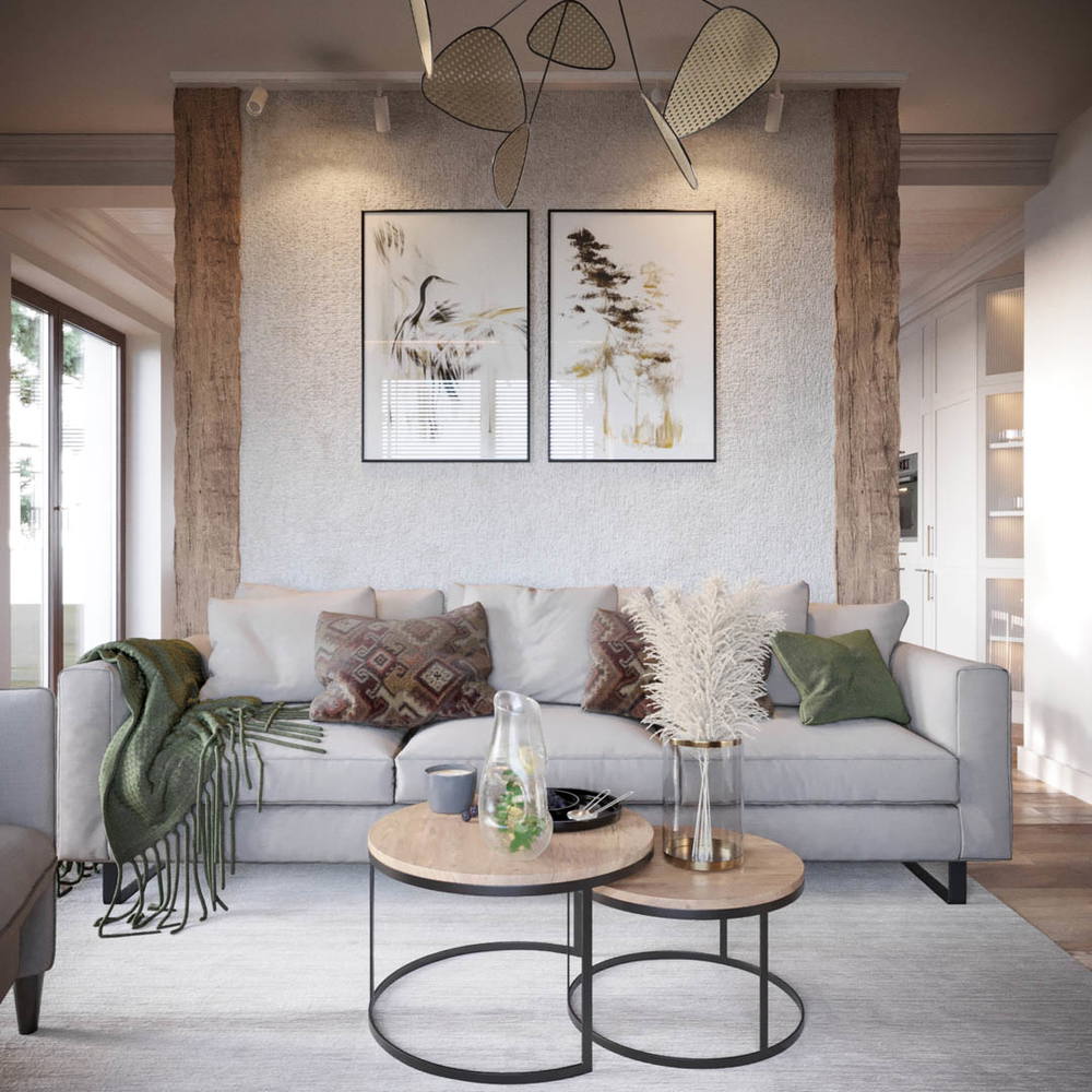 Rustic modernity, ujęcie 1 — projekt domu jednorodzinnego, Kraków, projekt buKadesign
