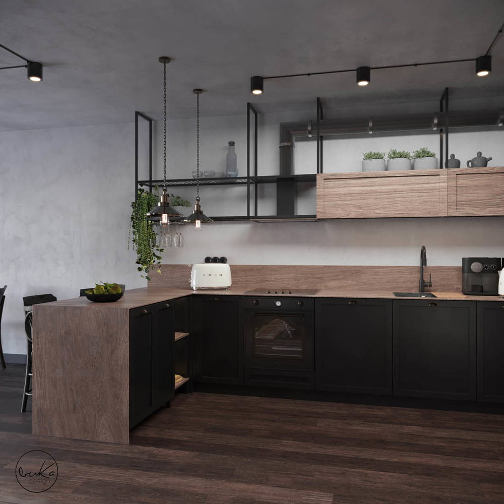Urban oasis, ujęcie 8 — projekt apartamentu, Kraków, projekt buKadesign