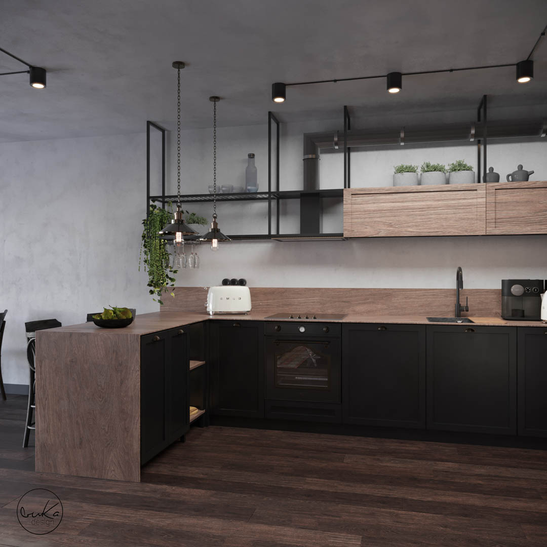 Urban oasis, ujęcie 8 — projekt apartamentu, Kraków, projekt buKadesign