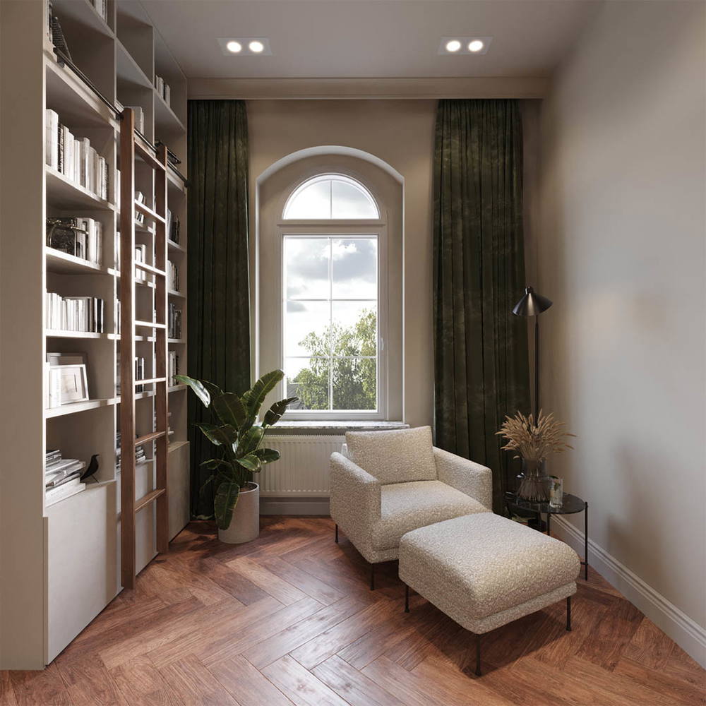 Vintage charm, ujęcie 6 — projekt apartamentu, Kraków, projekt buKadesign