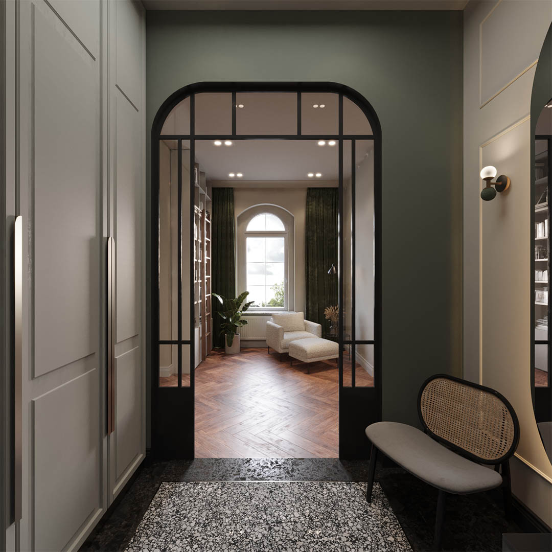 Vintage charm, ujęcie 8 — projekt apartamentu, Kraków, projekt buKadesign