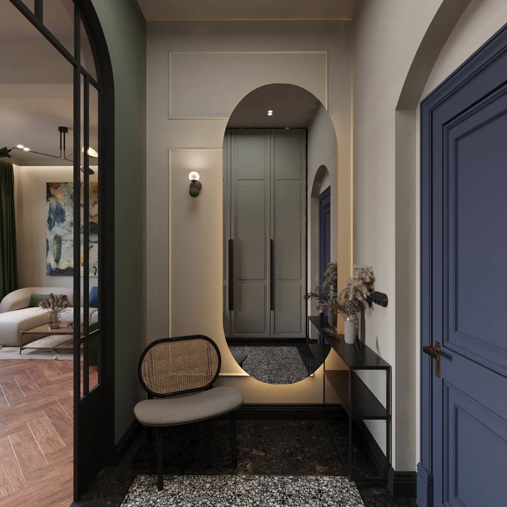Vintage charm, ujęcie 9 — projekt apartamentu, Kraków, projekt buKadesign