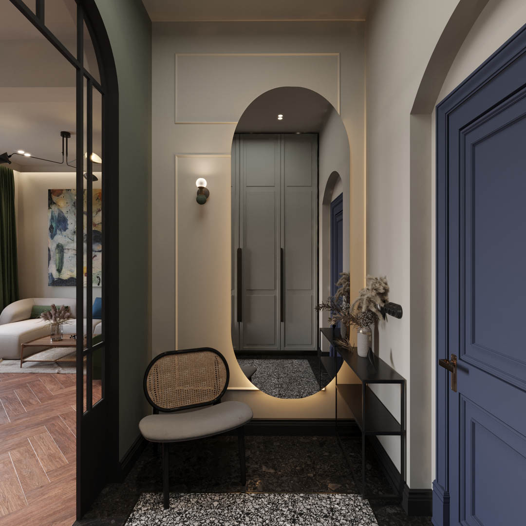 Vintage charm, ujęcie 9 — projekt apartamentu, Kraków, projekt buKadesign