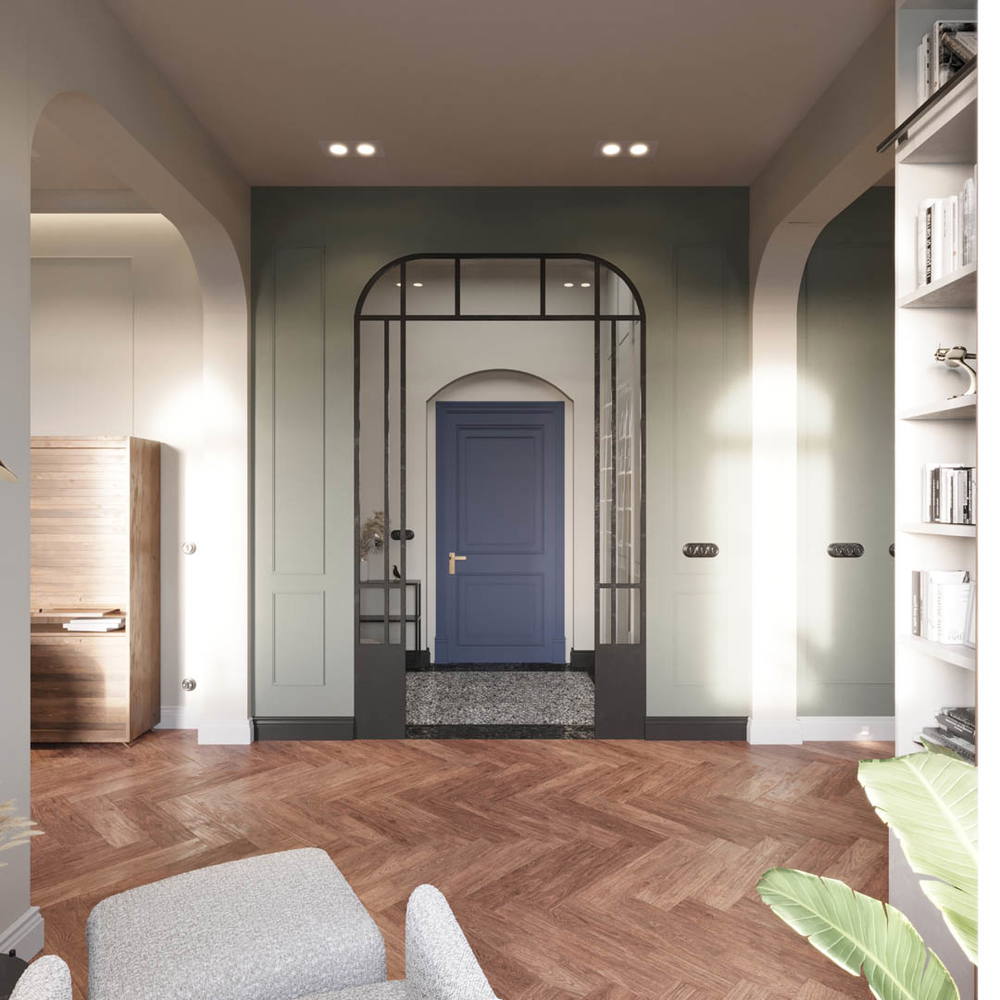 Vintage charm, ujęcie 11 — projekt apartamentu, Kraków, projekt buKadesign