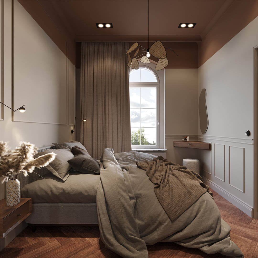 Vintage charm, ujęcie 13 — projekt apartamentu, Kraków, projekt buKadesign