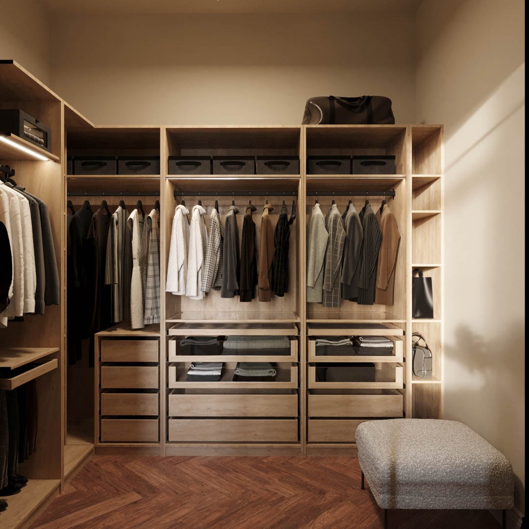 Vintage charm, ujęcie 16 — projekt apartamentu, Kraków, projekt buKadesign