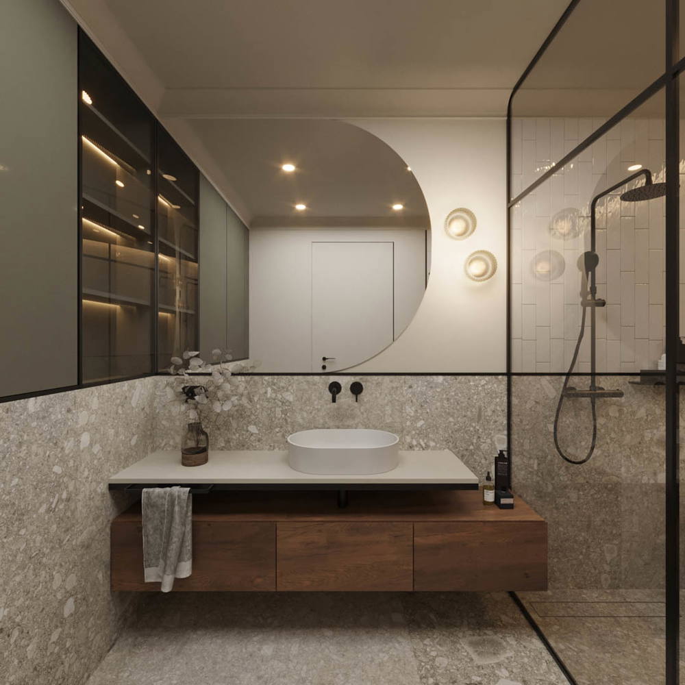 Vintage charm, ujęcie 17 — projekt apartamentu, Kraków, projekt buKadesign