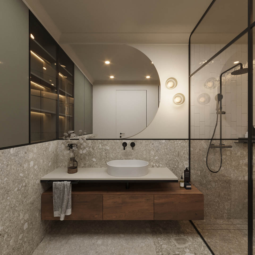 Vintage charm, ujęcie 17 — projekt apartamentu, Kraków, projekt buKadesign