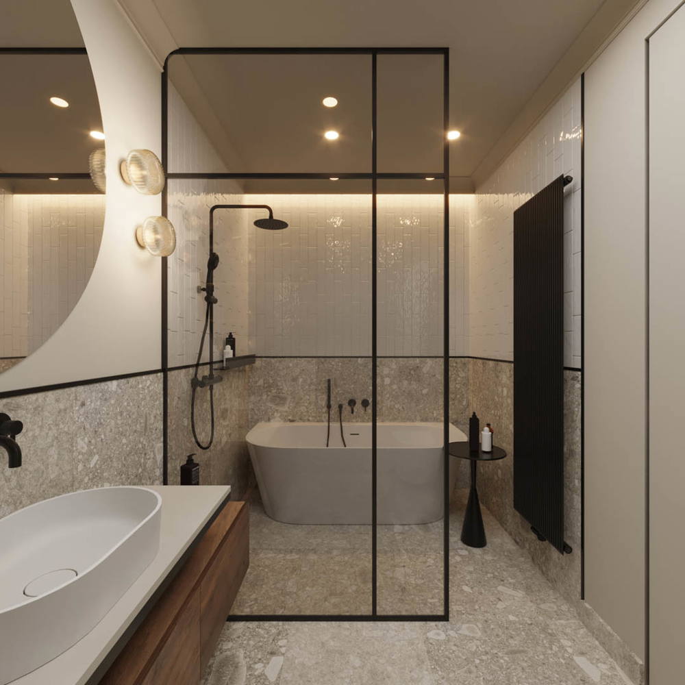 Vintage charm, ujęcie 18 — projekt apartamentu, Kraków, projekt buKadesign