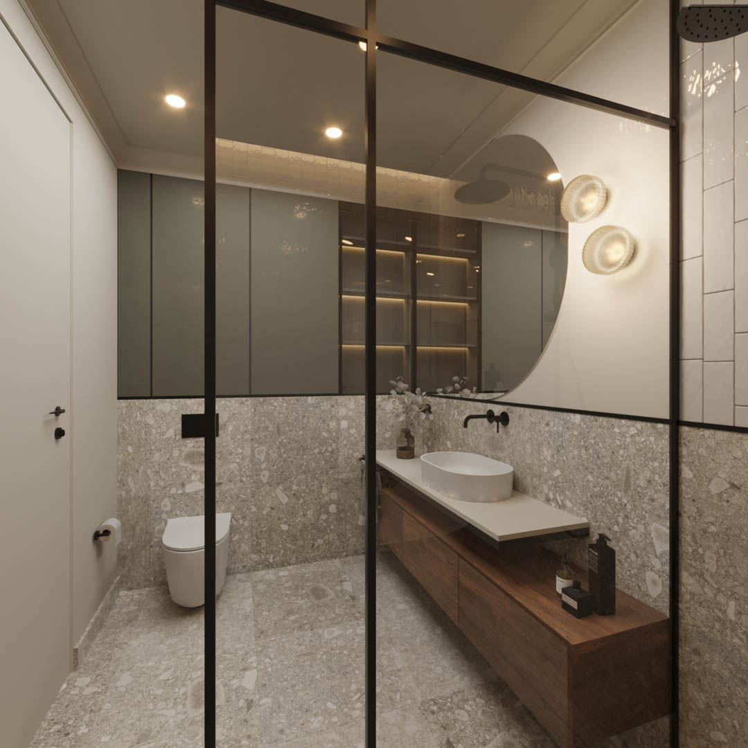 Vintage charm, ujęcie 19 — projekt apartamentu, Kraków, projekt buKadesign
