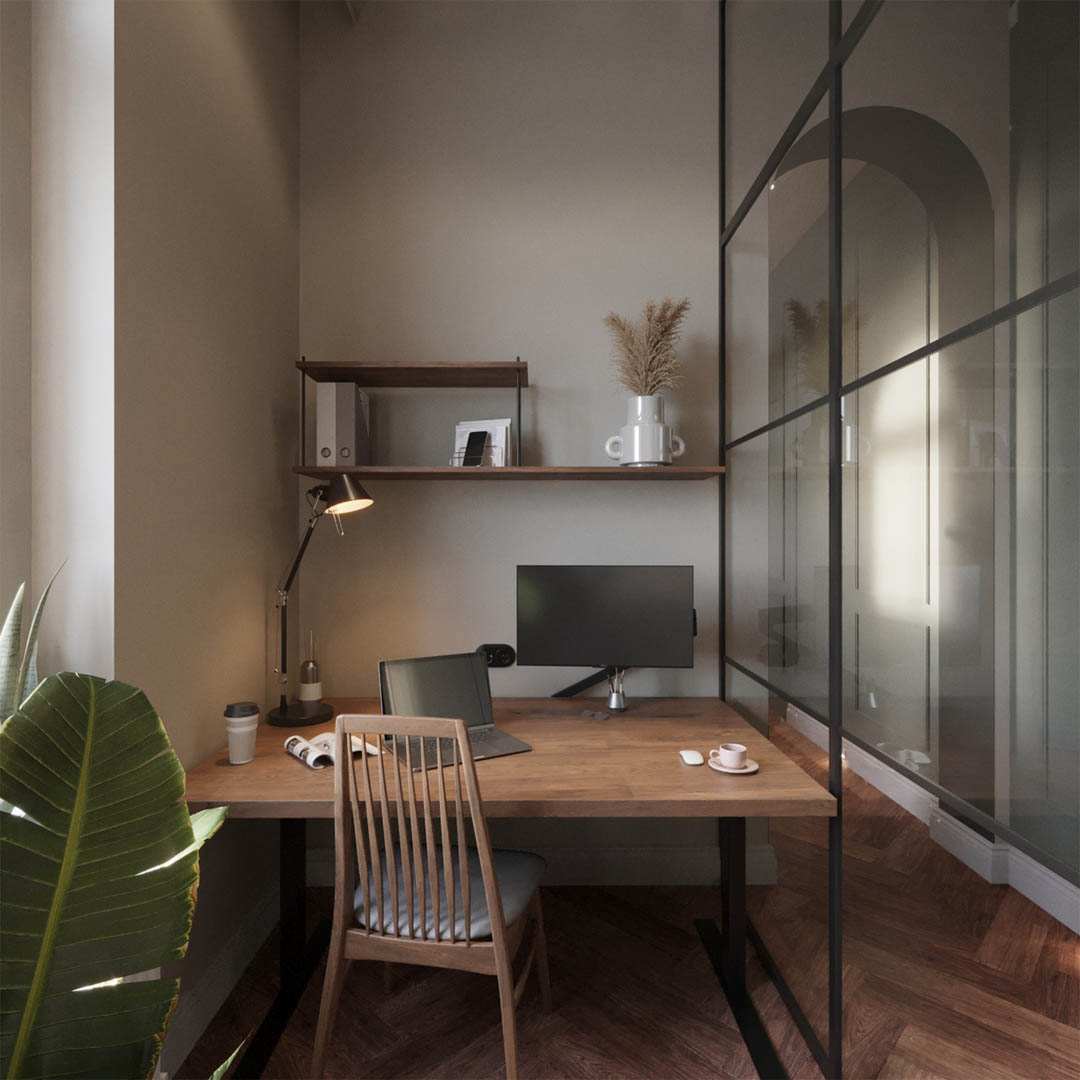 Vintage charm, ujęcie 22 — projekt apartamentu, Kraków, projekt buKadesign